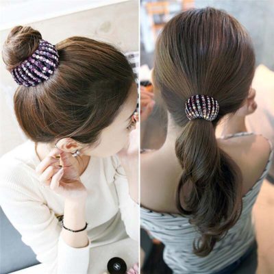 Rhinestone Birds Nest Hairpin