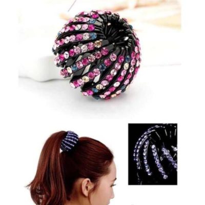 Rhinestone Birds Nest Hairpin