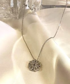 Shape Necklace,Heart Shape Necklace,Heart Shape,Four-Leaf Heart Shape Necklace