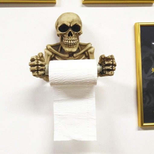 Suport pentru hârtie igienică schelet, toaletă schelet