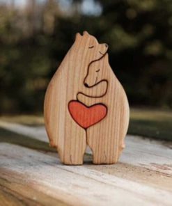 Cuddling Animals,Hand Carved Wooden
