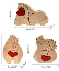 Cuddling Animals,Hand Carved Wooden