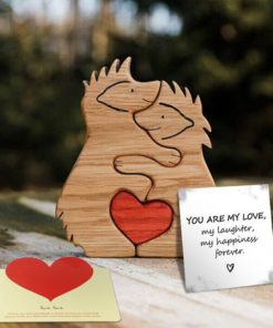 Cuddling Animals,Hand Carved Wooden