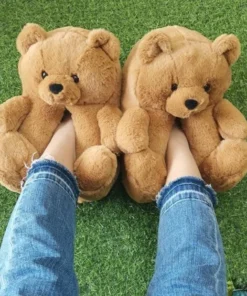 Comfy Teddy Bear,Teddy Bear Plush Slippers,Plush Slippers