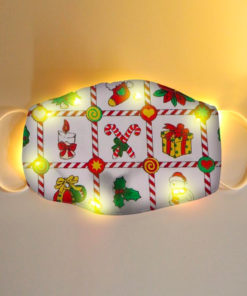 Glowing Christmas,LED Glowing,Christmas Mask,LED Glowing Christmas Mask