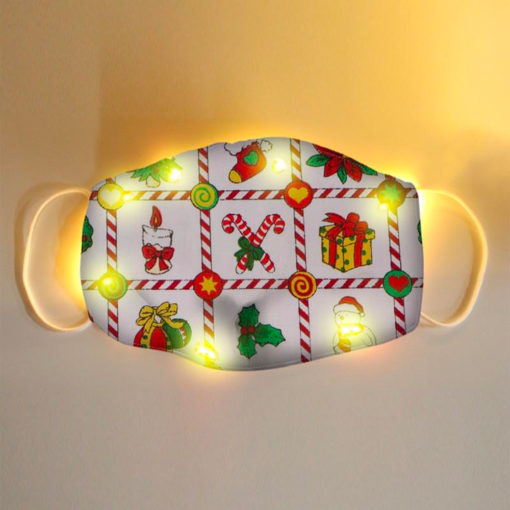Svjetleći Božić, LED svijetleći, Božićna maska, LED svjetleća božićna maska