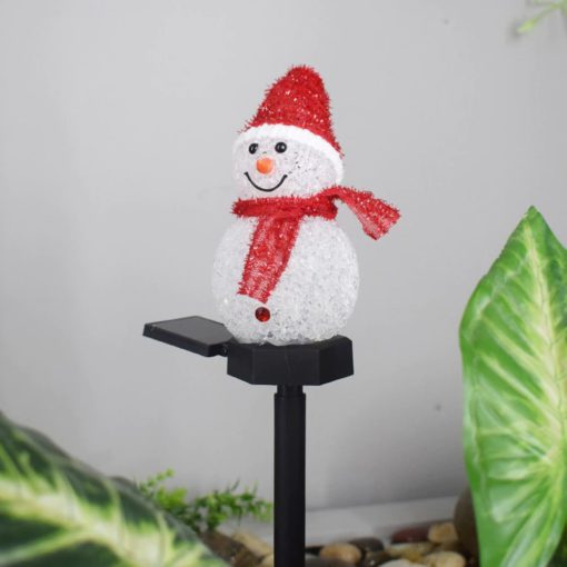 Solar Snowman, Outdoor Solar Snowman, Snowman Decoration