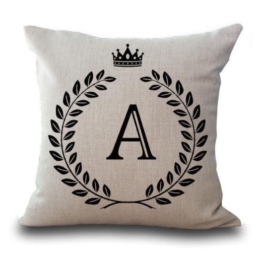 Alphabet Pillow, Pillow Cover, Alphabet Pillow Cover