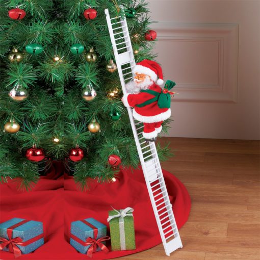 Santa Climbing Ladder