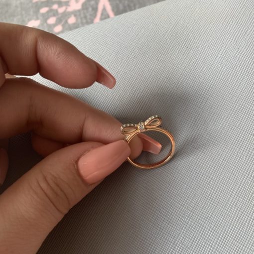 Rose Gold Bow Ring, Gold Bow Ring