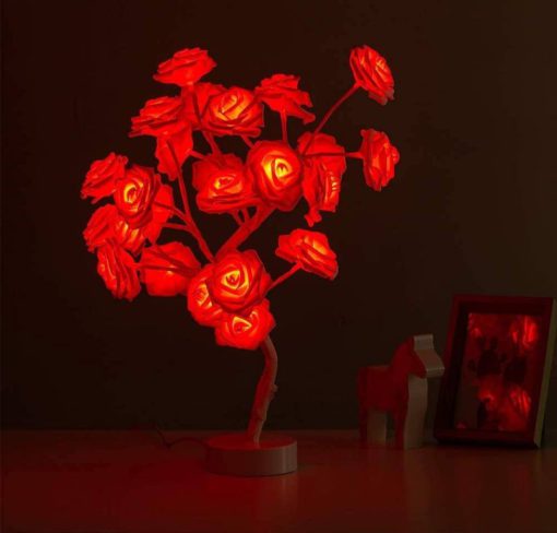 Ìhè Osisi Ifuru, Tabletop Rose Flower Light