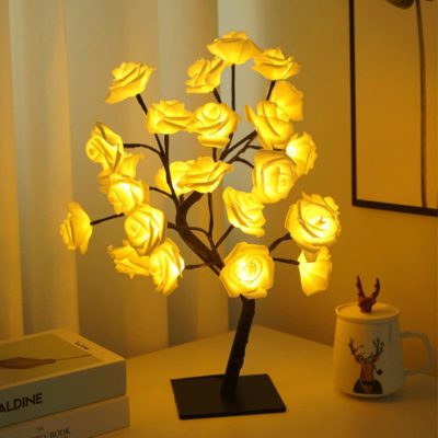 Flower Tree Light,Tabletop Rose Flower Tree Light
