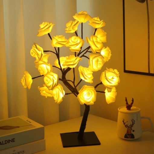 Φωτιστικό Flower Tree, Επιτραπέζιο Rose Light Tree