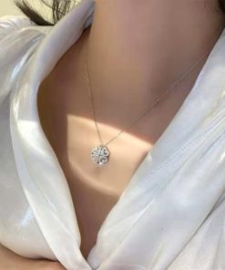 Shape Necklace,Heart Shape Necklace,Heart Shape,Four-Leaf Heart Shape Necklace