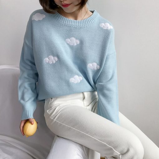 Cloud Sweater, Knitted Cloud, Unisex Knitted Cloud Sweater