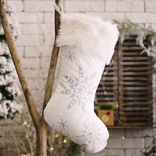 Božićna čarapa od umjetnog krzna, Božić od umjetnog krzna