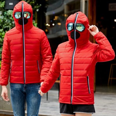 Hooded Winter Jacket,Winter Jacket with Glasses,Jacket with Glasses