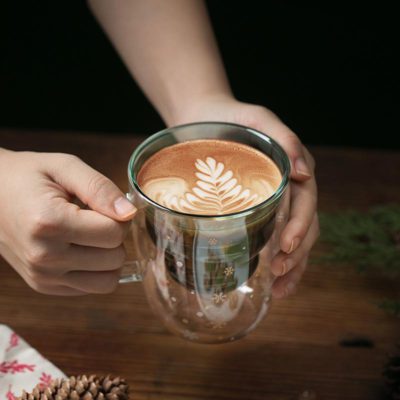 Insulated Glass Coffee Mug,Glass Coffee Mug
