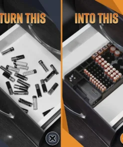 Battery Storage Organizer with Tester,Battery Storage Organizer