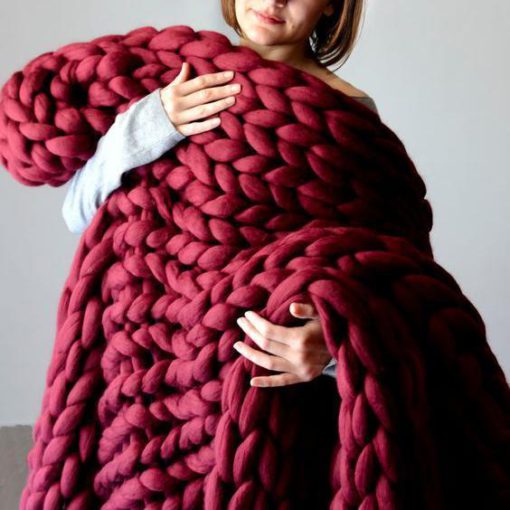 Chunky Knit Blanket,Chunky Knit