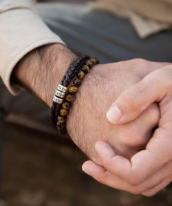 Mens Leather Bracelets Braided