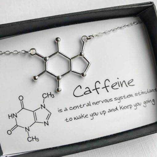 Colier cu molecule de cafeină, colier cu molecule