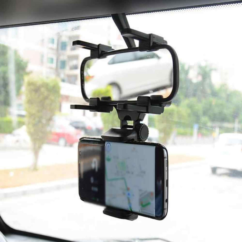 Best 360° Rotatable Rear View Mirror Phone Holder MOLOOCO
