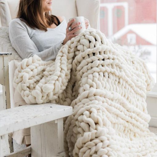Chunky Knit Blanket, Chunky Knit