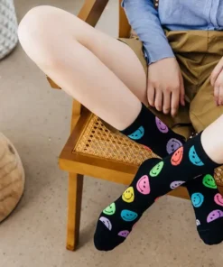 Cartoon Smiley Printed Socks