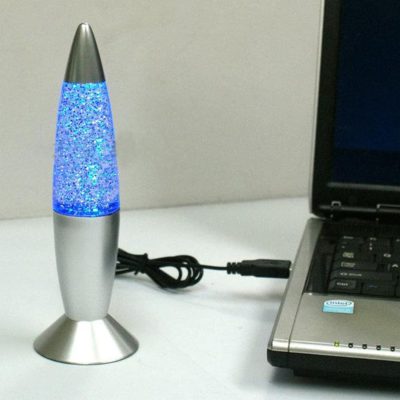 Silver Glitter Lava Lamp