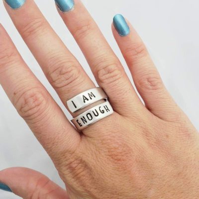 925 Sterling Silver I Am Enough Ring