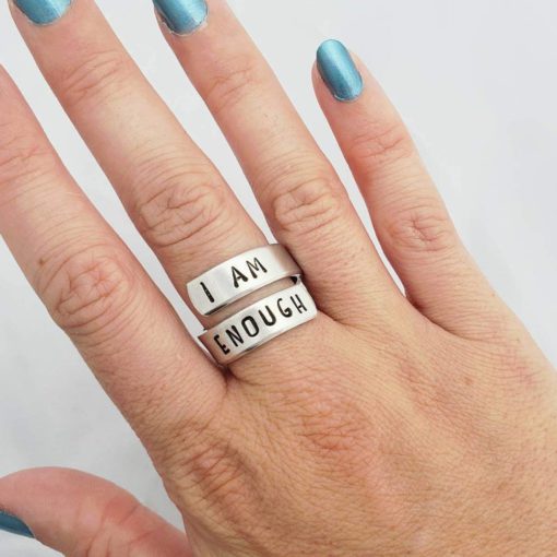 925 Sterling Silver I Am Enough Ring