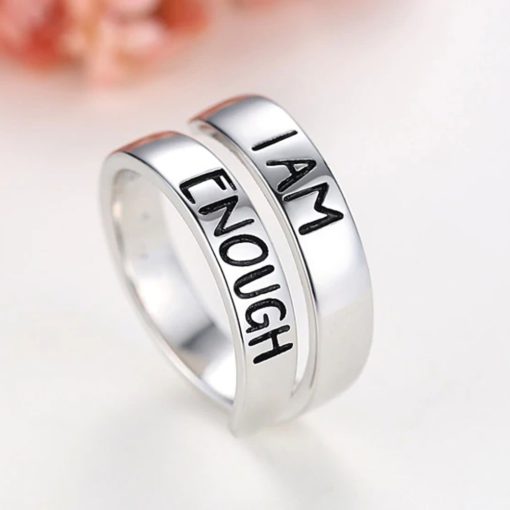 925 Sterling Silver Ring I Am Enough
