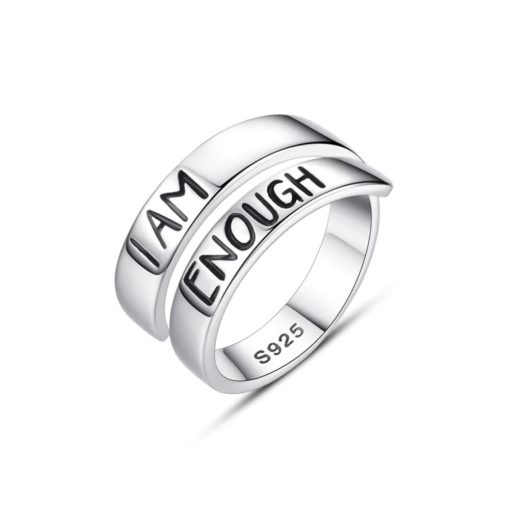 925 Sterling Silver Ring I Am Enough