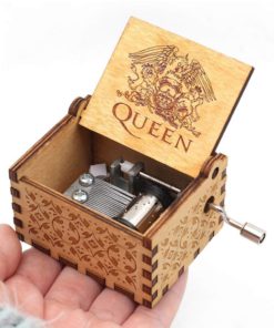 Hand-cranked Wooden Queen Music Box