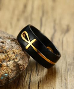 Stainless Steel Ankh Ring