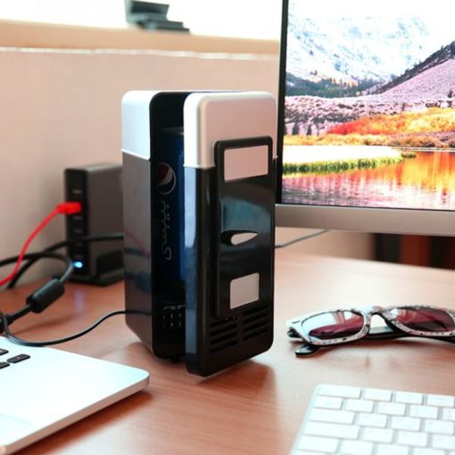 Mini USB-Frigorifer Desktop - Mund të Ftohë & Të Pi Ngrohës