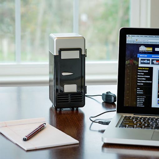 Mini USB-Frigorifer Desktop - Mund të Ftohë & Të Pi Ngrohës