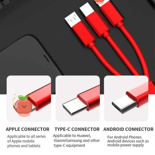 3-in-1 Amupadabọ USB Cable Data Ṣaja