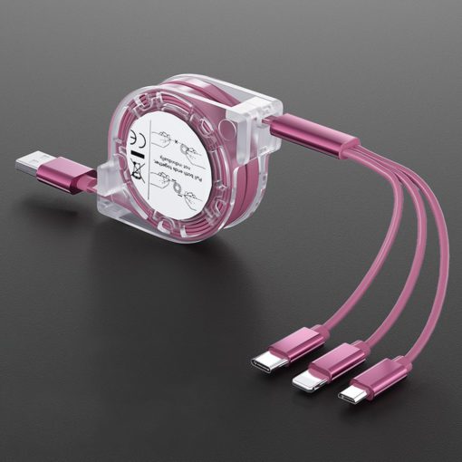 3-in-1 Retracting USB Cable Data carjer
