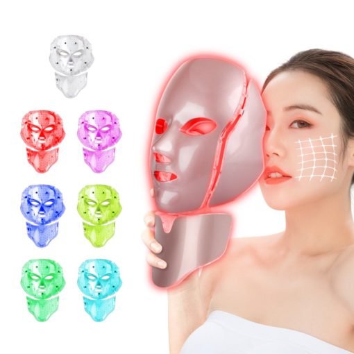 7 spalvų LED šviesos terapijos veido kaukė