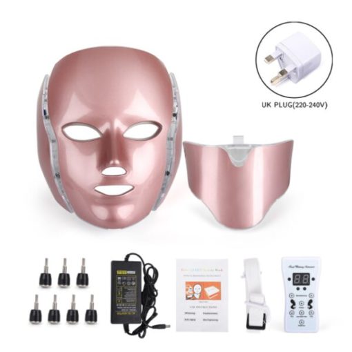 Maschera per il viso con terapia della luce a LED a 7 colori