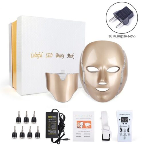 Maschera per il viso con terapia della luce a LED a 7 colori