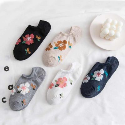 Shallow Mouth Breathable Ladies Socks