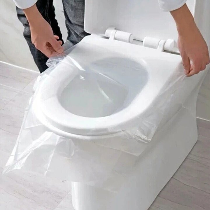 Generic Pack de 50 Housses Protège Siège Toilette Jetable, Biodégradable en  Plastique à prix pas cher