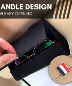 Car Clip-in Leather Glass Holder