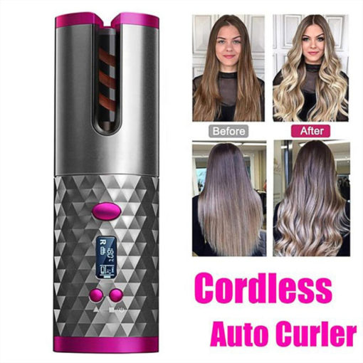 Cordless automatique hair curler