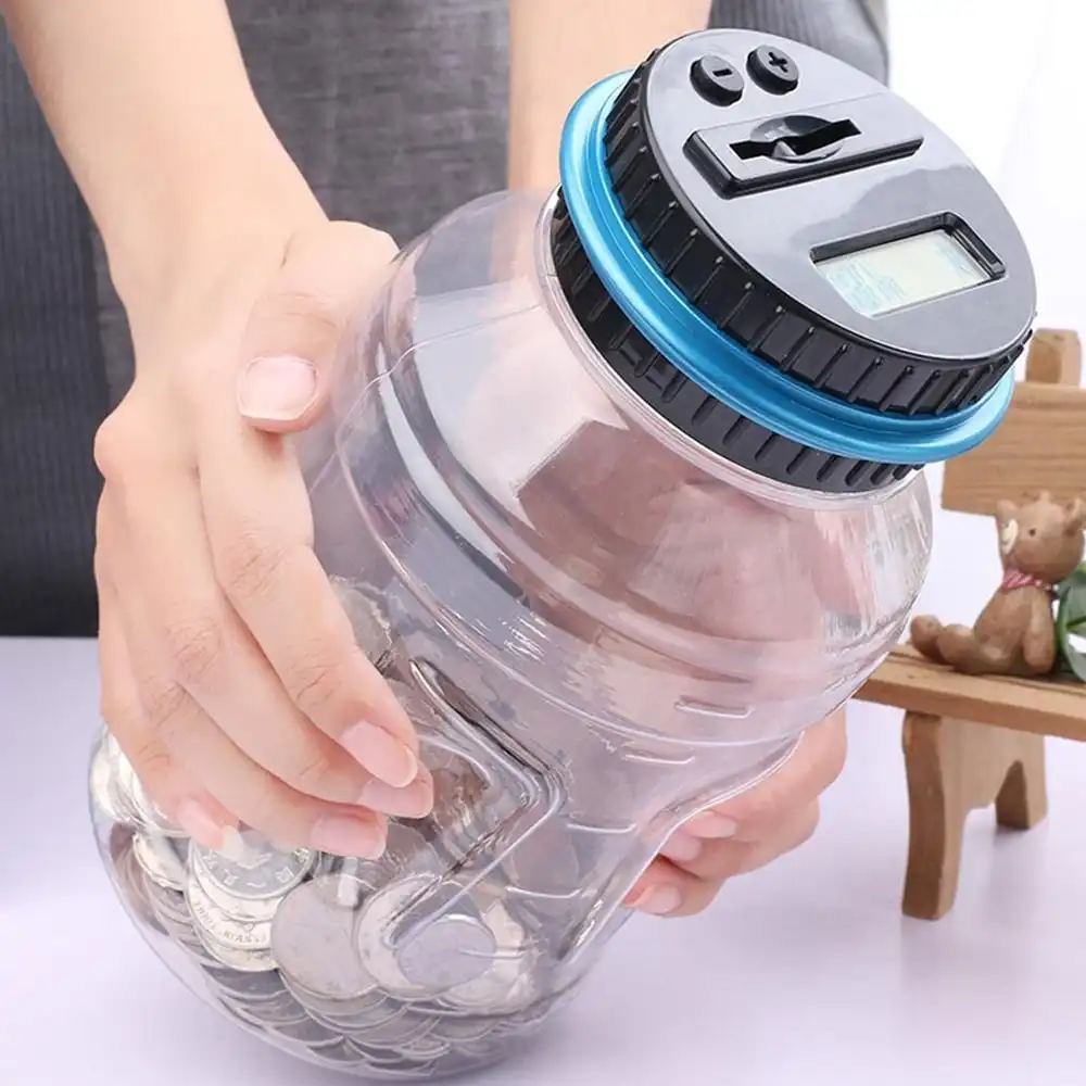 Digital Coin Counting Money Jar