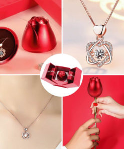 Eternal Rose Heart Necklace Set