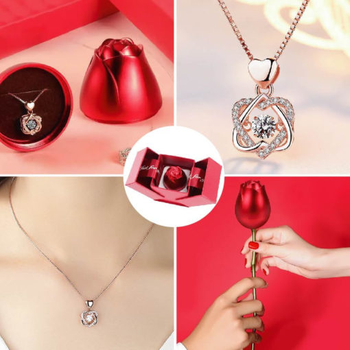 Yamuyaya Rose Heart Necklace Set